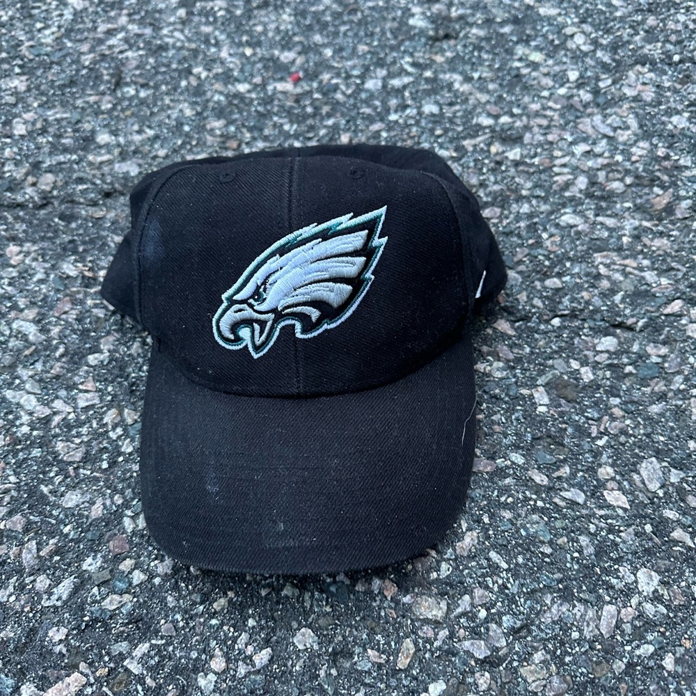 47 Brand Black Cap with Eagle Emblem